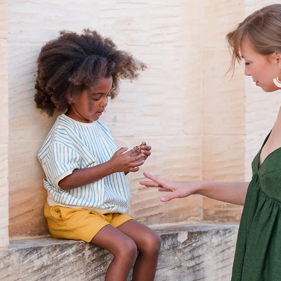 French terry Wiggly Verticals Blue - See You At Six